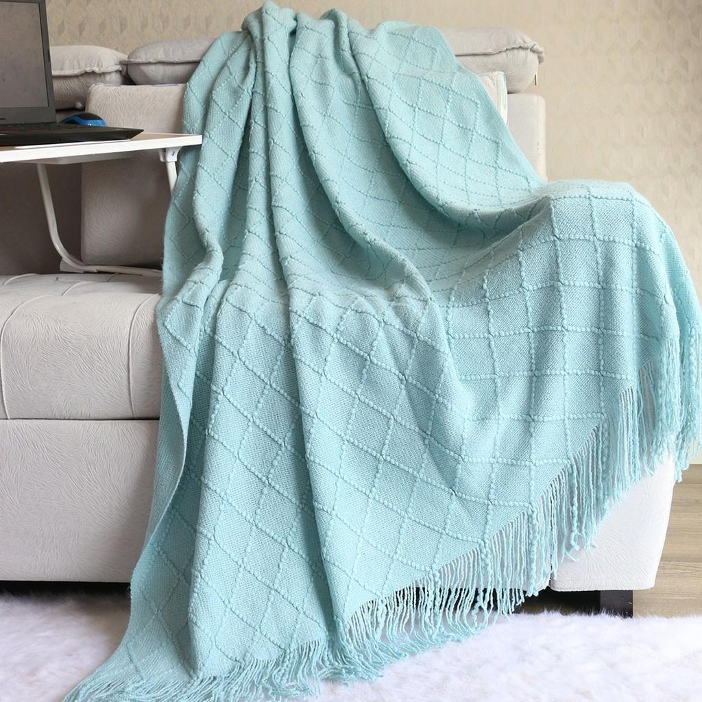 Luxury-lite Minimalist Natural Yoga Blanket Sofa Cushion Throw Blanket Air Conditioning Blanket Bed Cover