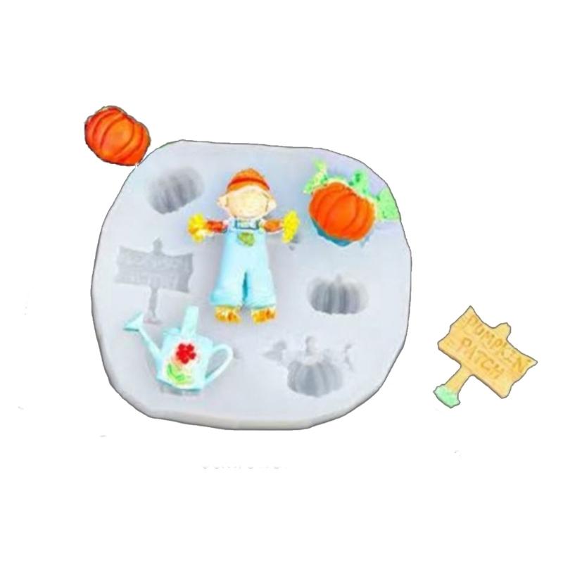 Halloweens Party Baking Mould With Star Moon Pumpkin Bat Silicone Mould for Chocolate Candy Cake Decorations