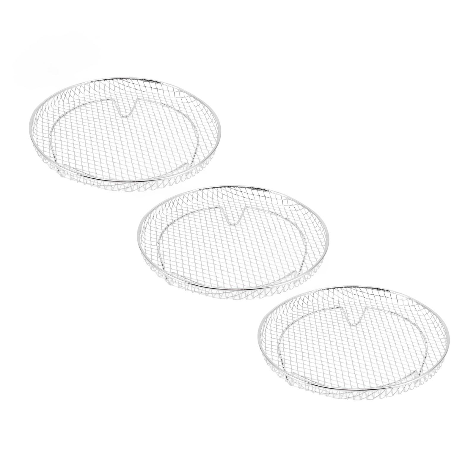 

3Pcs Air Fryer Dehydrator Racks Stackable Food Grade Stainless Steel Fruit Meat Dehydration Air Fryer Rack for Air Fryer