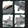 Pull Back Airplanes Toy Diecast Aircraft Metal Fighter Jet Bombers with Display Rack Kids Toy Collection Gift  Black