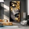 Large Minimalist Woman'S Face Canvas Wall Artwork, Unframed Modern Abstract Prints for Living Room and Bedroom Decortion