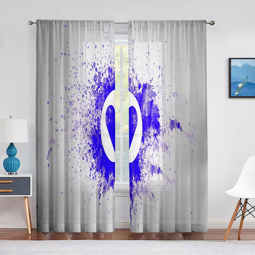 Valentine's Day with Love Hearts Pink Sheer Voile Curtains for Living Room Bedroom Kids Room Decor Tulle Window Treatment Drapes