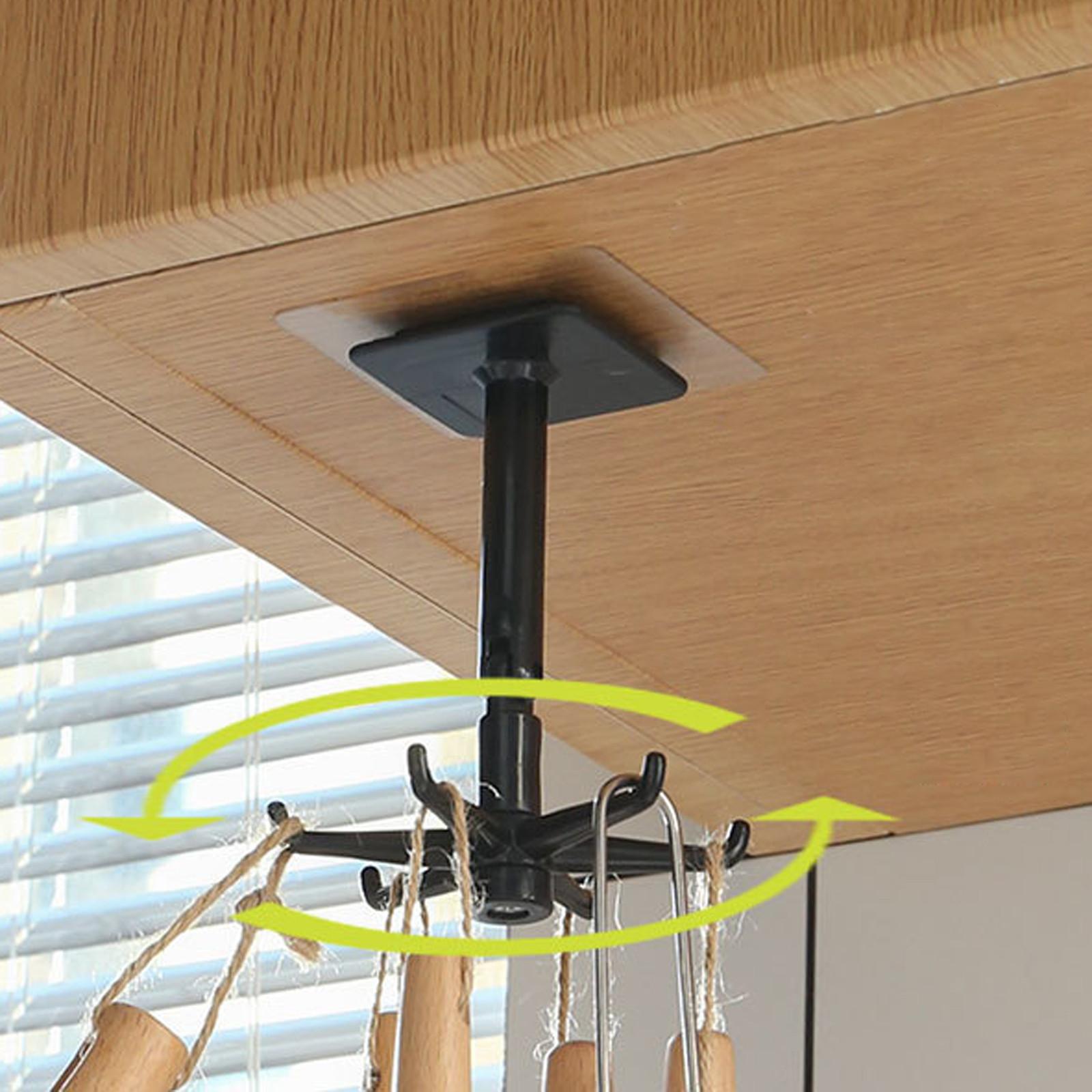 

Кухонные гаджеты Аксессуары Крючок для ванны Настенная вращающаяся на 360° вешалка для одежды чёрный