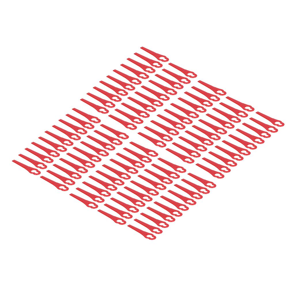 100Pcs Plastic Cutter Blades Lawn Mower Cutting Tool Replacement Garden Pruning AccessoriesRed