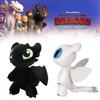 Dynamic Night Fury And Light Fury Plush Toys For Dragon Lovers Black And White Dragon Dolls