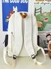 Nylon Student Backpack With Embroidery For Daily Use Girls College Campus