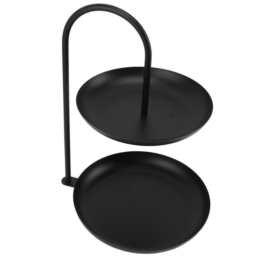Dessert Rack Fruit Stand Round 2 Tier Iron Display Holder for Party Wedding Birthday Home