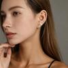 Damila  in Stock 925 Silver 18K Gold Plated Plant Design Series Flower Butterfly Leave Stud Earrings for Women Gift
