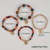 4Pcs Bohemian Butterfly Beaded Bracelets, Crystal Zinc Alloy Pendant, Ladies Daily Party Jewelry