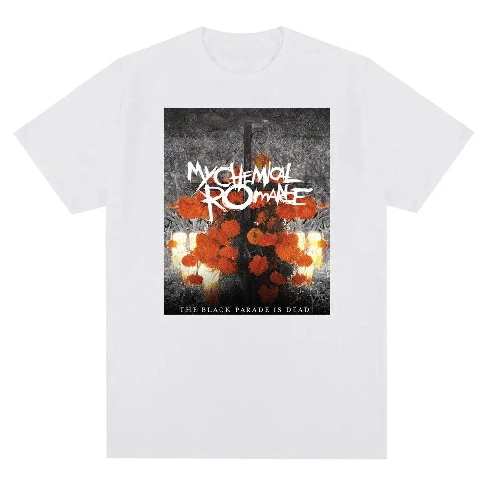 My Chemical Romance Mcr Band Unisex Women Cotton T-Shirt Printed T Shirt Casual Short Sleeve Tshirt 2024 Streetwear Trend Tee Tops