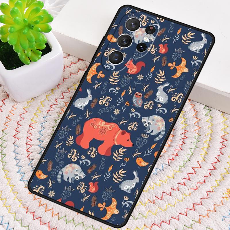 Wild Forest Animal TPU Phone Case For Samsung Galaxy note 10 pro S26 S25 S24 S23 S22 Ultra Plus S21 FE S20 Shockproof Cover