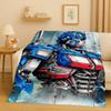 3D  Gundam Cartoon Robot Christmas Gift Flannel Blanket,Ultra Soft Warm Plush Throw for Home Bedroom Bed Sofa Cover Office