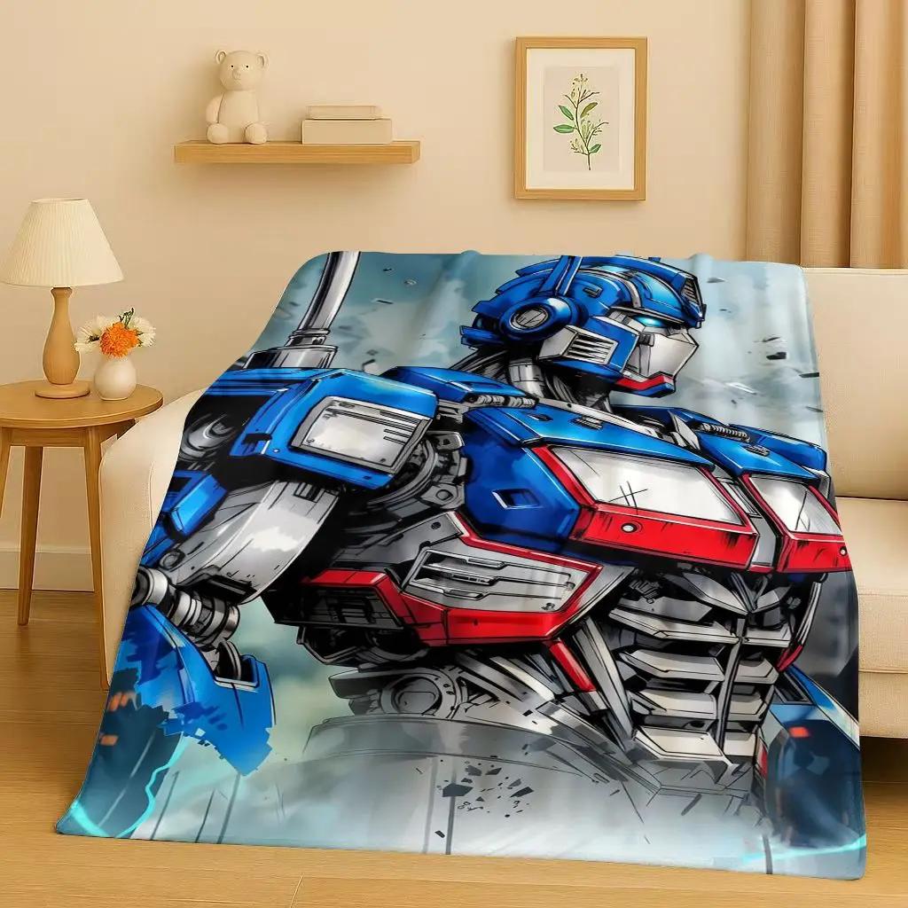 3D Gundam Cartoon Robot Christmas Gift Flannel Blanket,Ultra Soft Warm Plush Throw for Home Bedroom Bed Sofa Cover Office