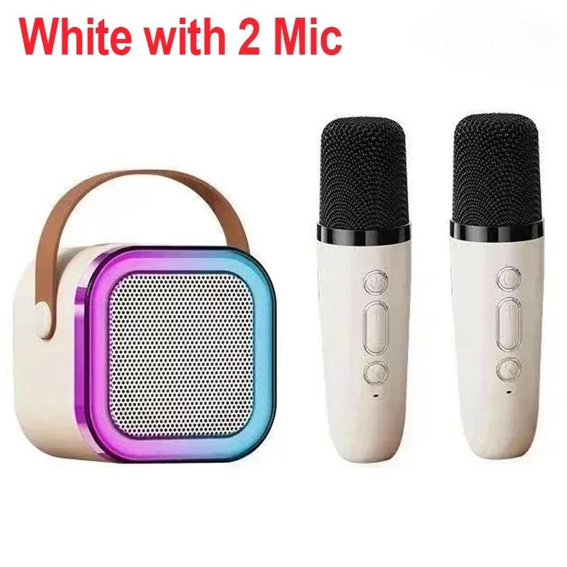 

Портативная караоке-машина XIKCU с 2 беспроводными микрофонами, RGB-подсветкой, набором динамиков для домашней вечеринки, подарка на день рождения, развлекательной системы