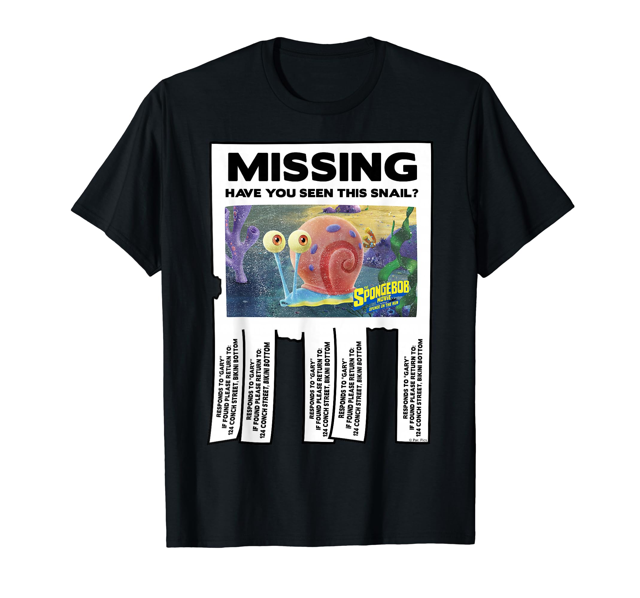 

SpongeBob SquarePants Sponge on the Run Missing Gary Poster T-Shirt