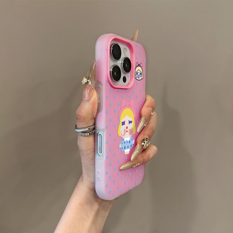 

Two in one Jelly Crying Girl Suitable for Apple 16 Promax Mobile Phone Case Skin Feeling Iphone15 Protective Case 14 Apple 16PLUS