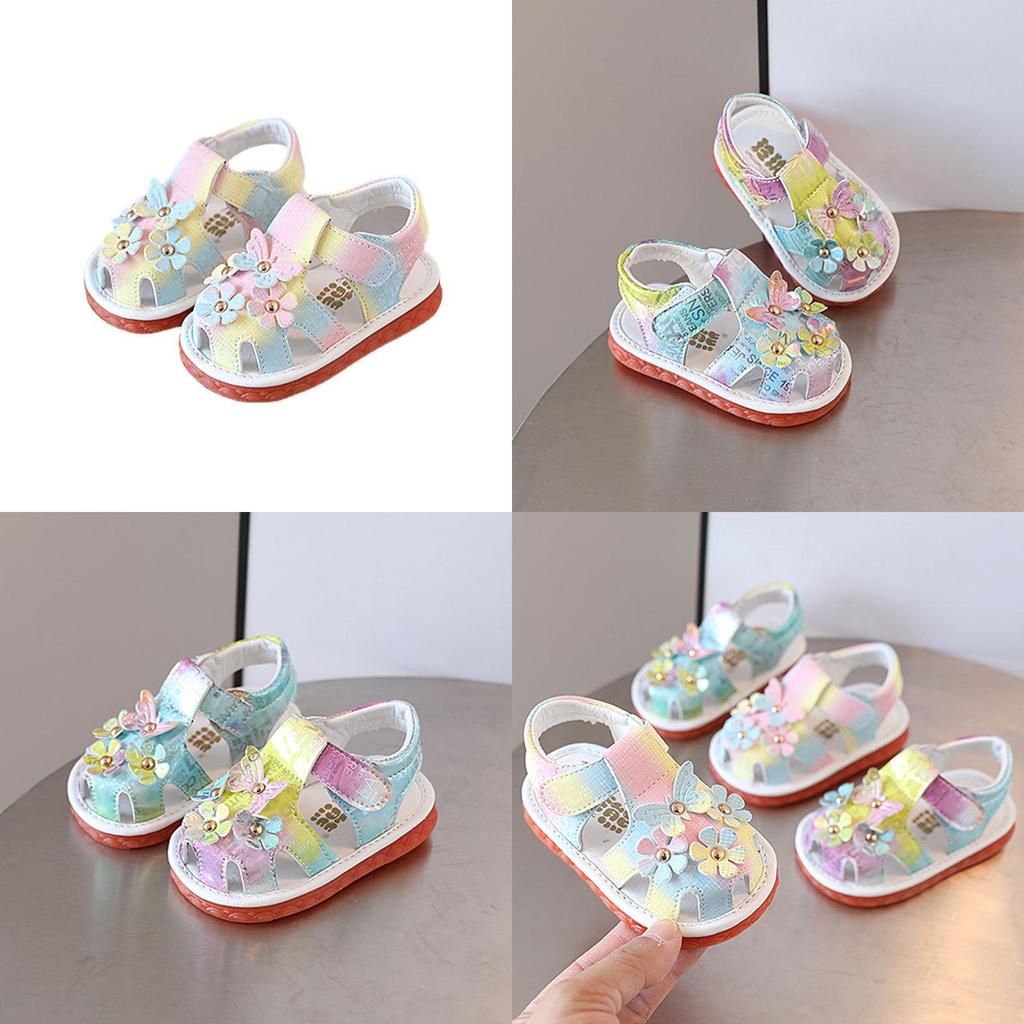 Prinzessinnen-Sandalen für Mädchen mit Klettverschluss für Frühling und Sommer