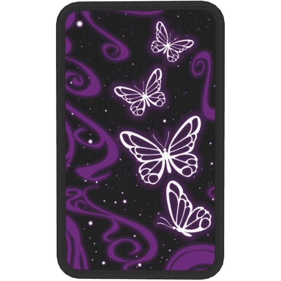 Universal Car Center Console Cushion Pad, Purple Butterfly Soft Waterproof Car Center Console Cover Auto Armrest Seat Box Cover Protector for Most
