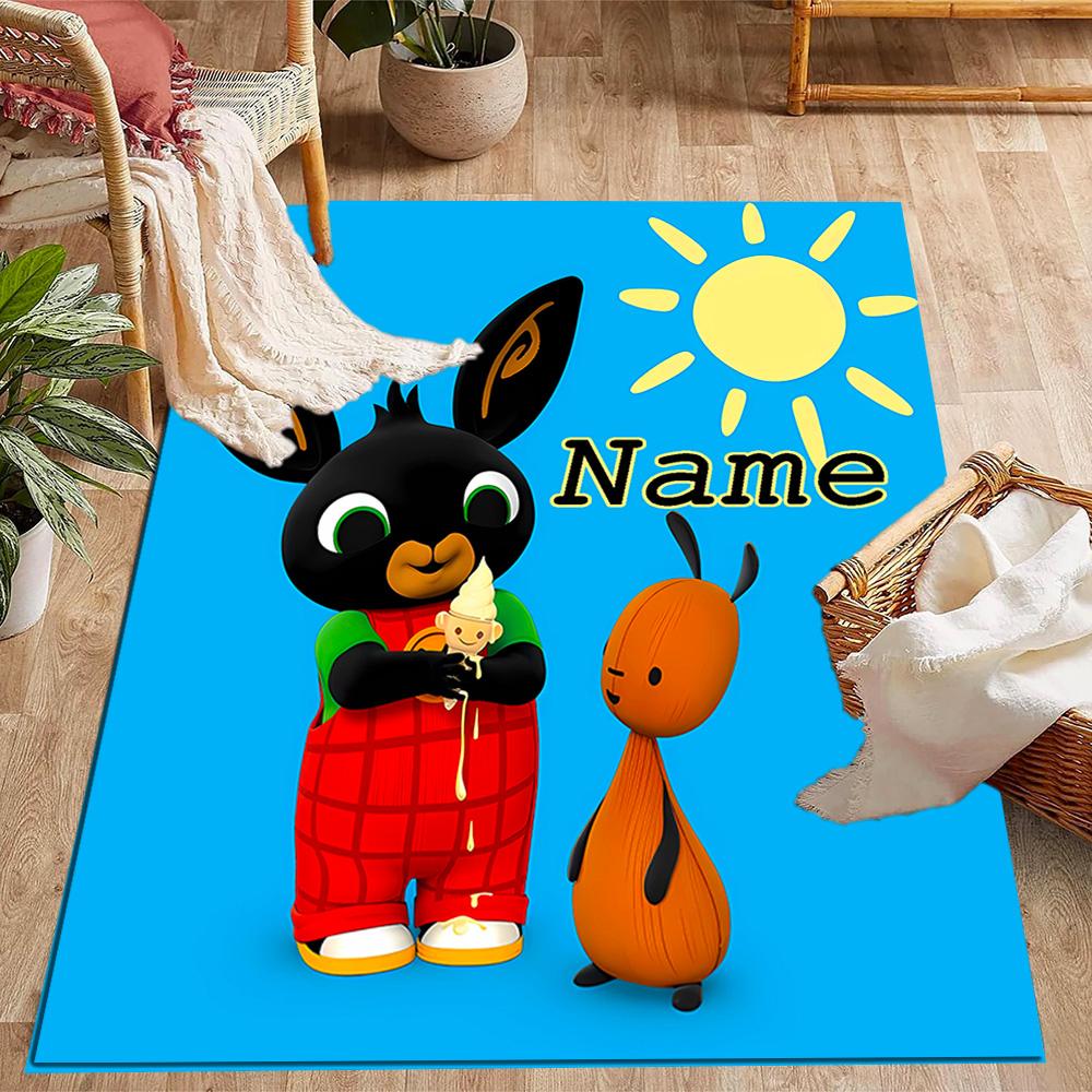 Friends Adventure Customized Name Floor Rug Office Rug Perfect for Game Room Bedrooms Living Rooms Study room Anti-slip Rug Anime Office Decor