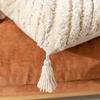 Pillow Cover Quilted Macrame Tassels