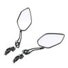 2pcs Bike Mirrors Adjustable Black Aluminum Alloy Bike Rear View Mirror for Mountain Bike Electric Bike Motorcycle