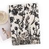 Fashion Thickened Imitation Cashmere Scarf Floral Print Tassel Neck Warmer Long Scarf Cold-proof Shoulder Wrap Couple