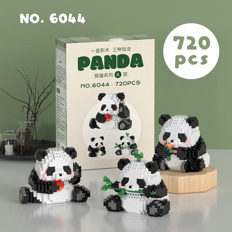 Panda Block Assembly Bricks Toys For Kids Girl Gift Creative Mini Block Micro Building Block for Adults Children Boy 6 To 8 Year