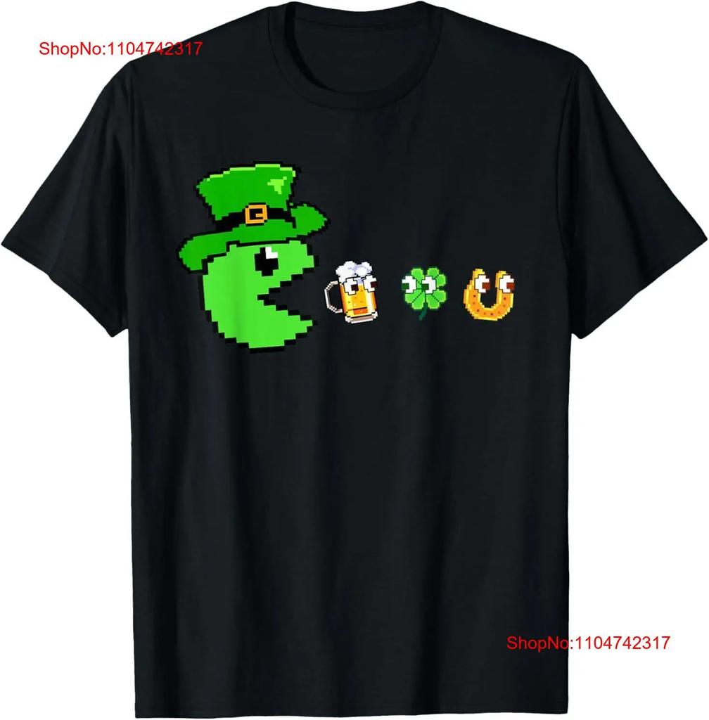 Lustiges Kleeblatt St. Patrick's Day T-Shirt Für Gamer Unisex Jungen oder vintage gewaschene Mode Vielseitige Designer-Kleidung Stilvoll