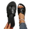 Women's Wide Width Single Strap Sandals, Open-Toe Beach Slides, European Summer Slippers for Women