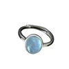 Verstellbare Größe Art Deco Geometrischer Ring Vintage Stil Glänzender Mondsteinring Damen Ins Einfach Kalter Wind Fingerring Nischen Design Zeigefingerring