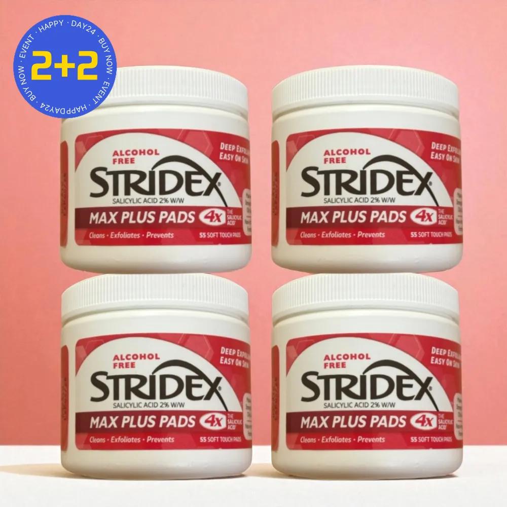 STRIDEX Max Plus Formula Youth Toner Pads 55 Sheets (4 Packs)