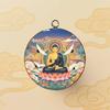 Single-Sided 30mm Buddha 'May All Wishes Come True' Keychain Pendant