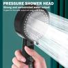 10 Spray Modes High-Pressure Shower Head Fall Resistance One Touch Stop Water Saving Shower Filter Function Black White Color