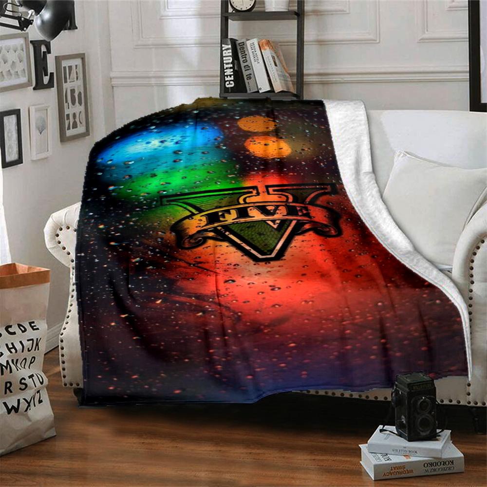 Gta Blanket Comfortable Perfect for Office Couch Office Chair Four Seasons Multipurpose Modern Gifts For Family Or Friends