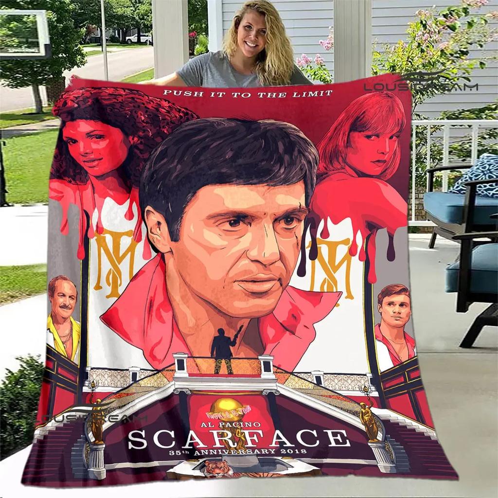 Classic movie Scarface Polyna blanket bed with a blanket to warm the beautiful blanket home travel blanket birthday gift
