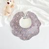 Baby Burp Cloth Cotton Bibs Cute Newborns Bib Adjustable Snaps Bib Petal Edge Bib Comfortable Nursing Bib for Drooling