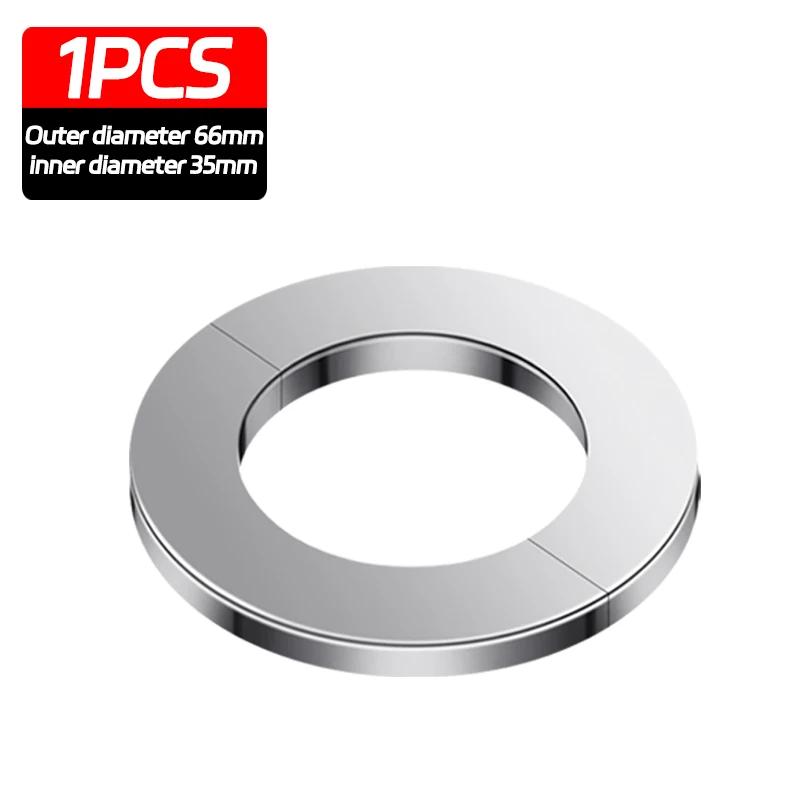 6/1PCS Self-Adhesive Stainless Steel Faucet Decorative Cover Shower Chrome Finish Water Pipe Wall Covers Bathroom Accessories