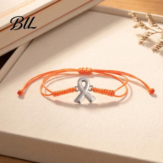 Verstelbare Gevlochten Touw Armband 2 STUKS Handgeweven Armbanden met Metalen Lint Hanger, Koord Bewustzijn Flexibele Knoop Touw Polsbandjes, Dagelijks