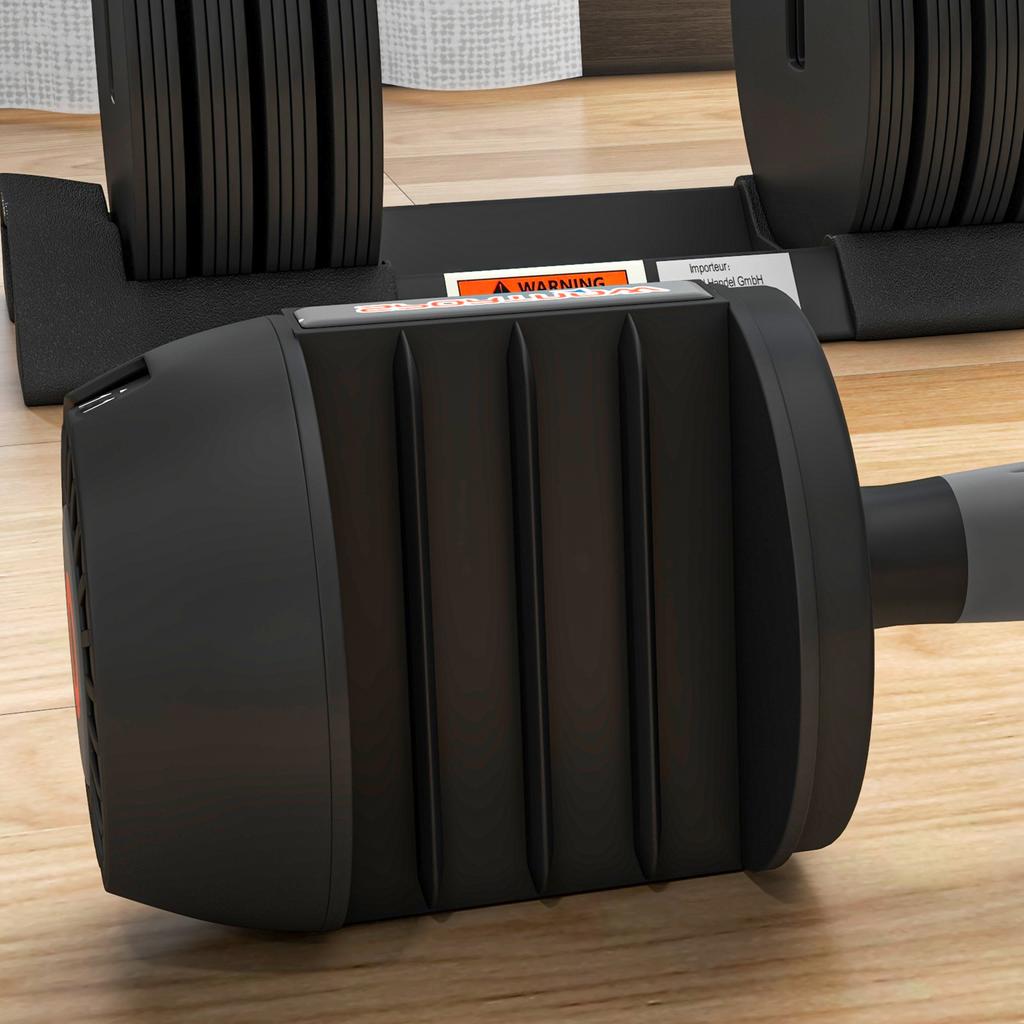 Adjustable Dumbbells Set, 4-in-1 Weights Set with Storage Tray, Non-Slip Handle, 6kg, 11kg, 16kg, 20kg