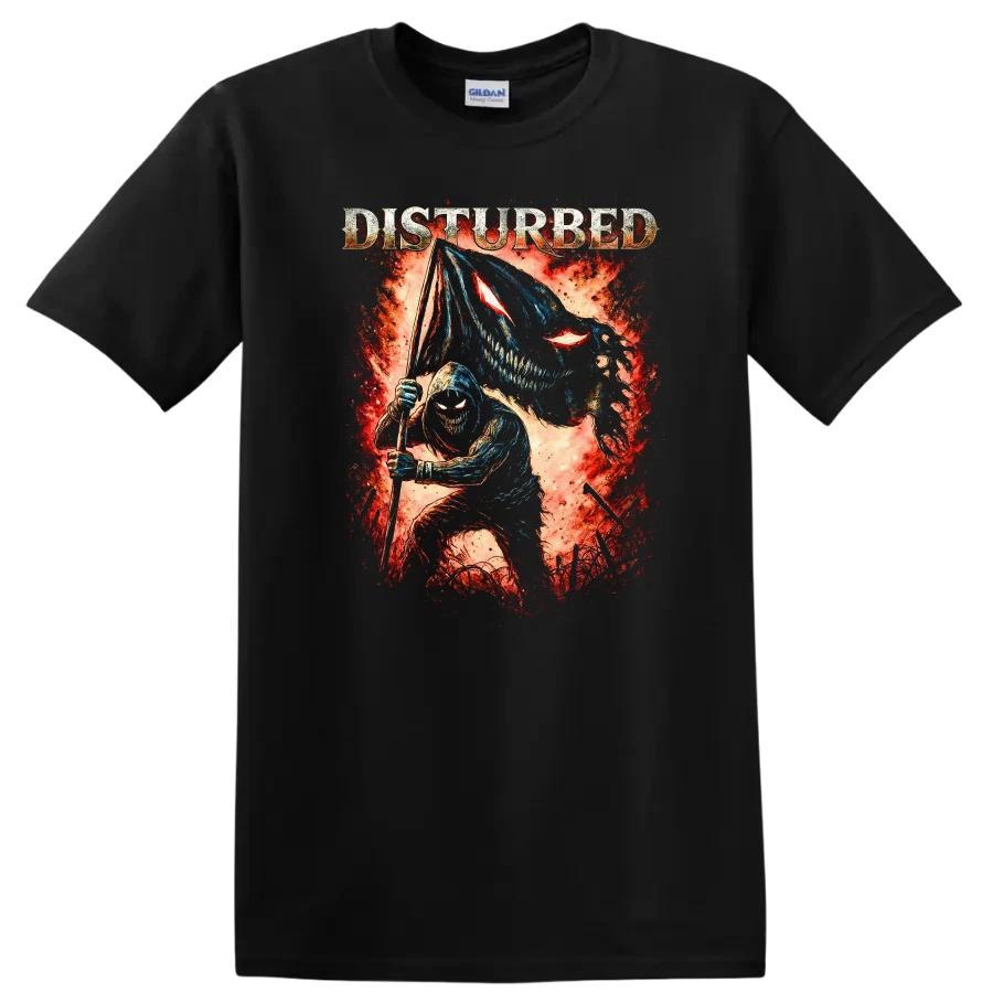 Disturbed Retro Rock Heavy Metal Album Cover Art T Shirt w/ Cool Tee