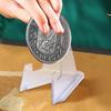 1PC Transparent Acrylic Coin Display Stand Commemorative Coin Mini Stand Badge Display Card Holder Stand Arranged Home Decor