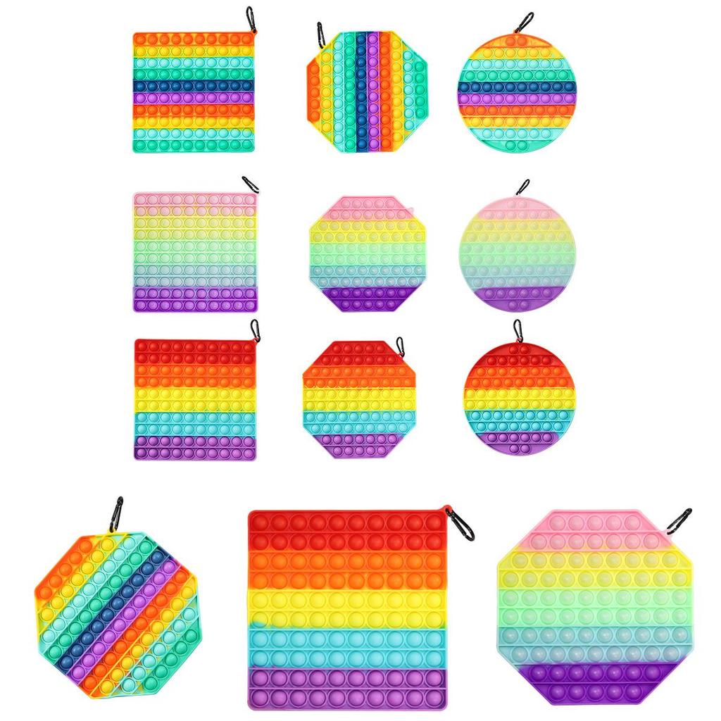 20cm Big Pop It Fidget Toy Colorful Squishy Stress Reliever For Kids And Adults