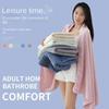 Water Absorption Bath Wiping Coral Fleece Shower Towel Skin-Friendly Blanket  for Men and Women