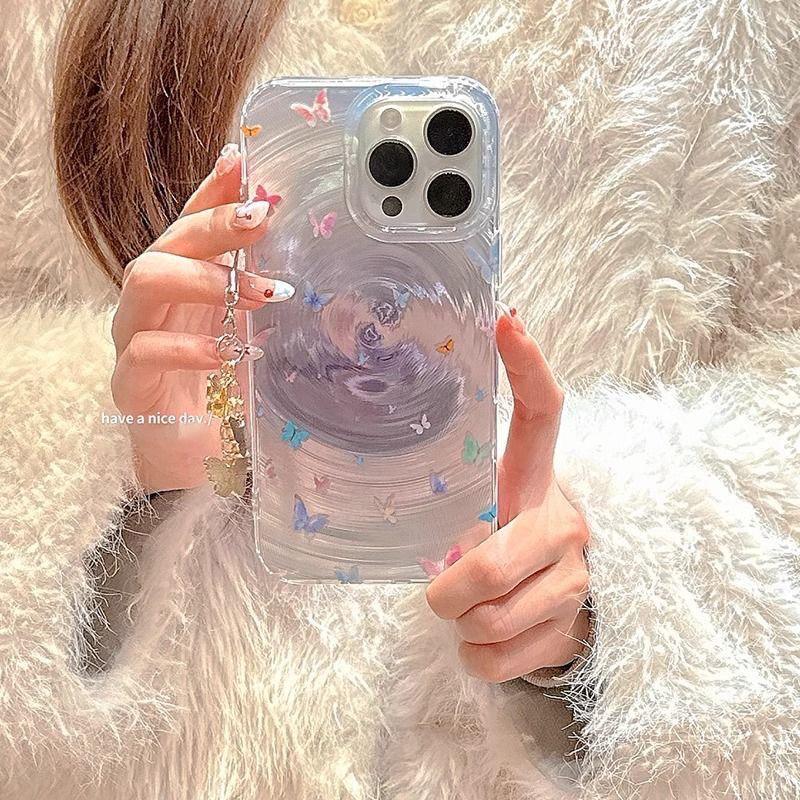 Capa de Telefone Para iPhone 11 13 16 ProMax Capa iPhone 14 15 ProMax 12 13 ProMax 13 Pro 14 Pro Capa de Telefone Espiral Elegante e Versátil Desenho Animado Fofa