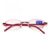 Womens Frameless Bifocal Reading Glasses Blue Light Blocking Diopter +1.0 to +4.0 Far and Near Vision
