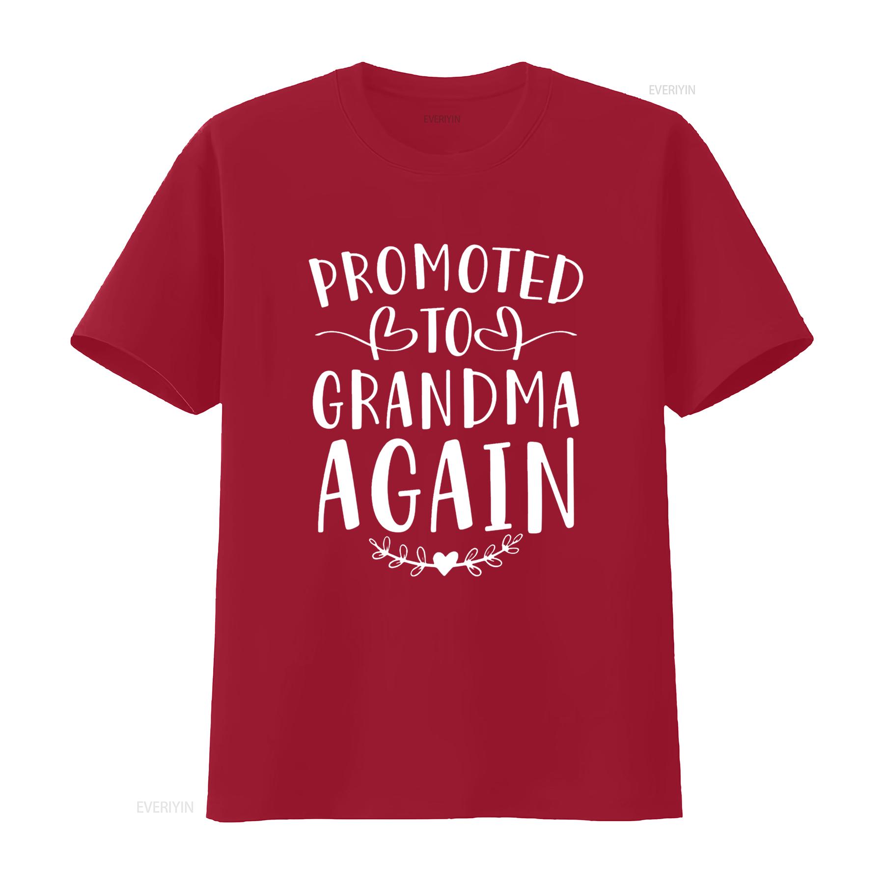 

Promoted To Grandma Again T Shirt for Women Trendy and Statement Making vintage Washed Slightly Stretched Breathable S