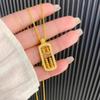Gold Abacus Pendant Necklace - New Chinese Style Light Luxury, Versatile Niche Gift.