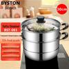 BYSTON 28CM Sophia 304 Stainless Steel 2-Layer Steamer Pot