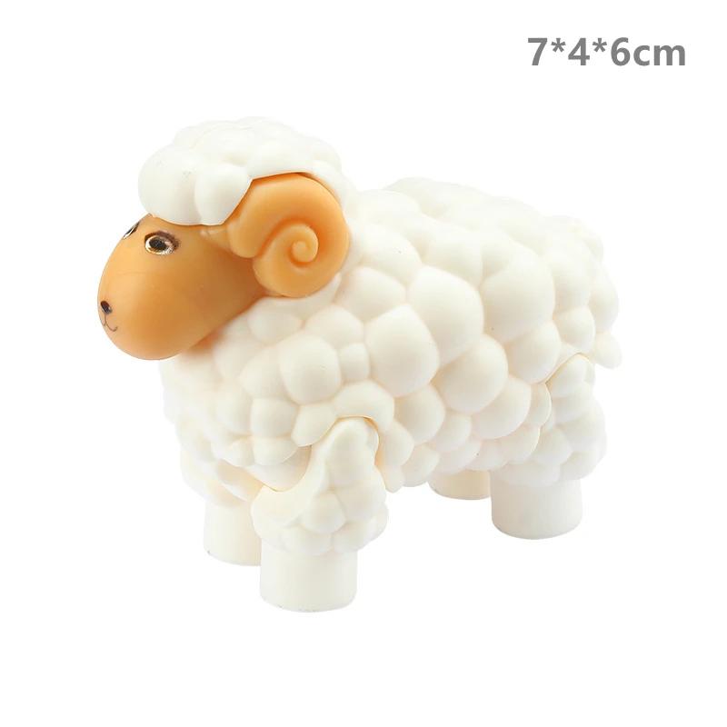 Big Building Blocks Zoo Animal Figure Accessories Frog Snail Dog Comptatible Large Bricks Children Kids Assembly Toys Party Gift