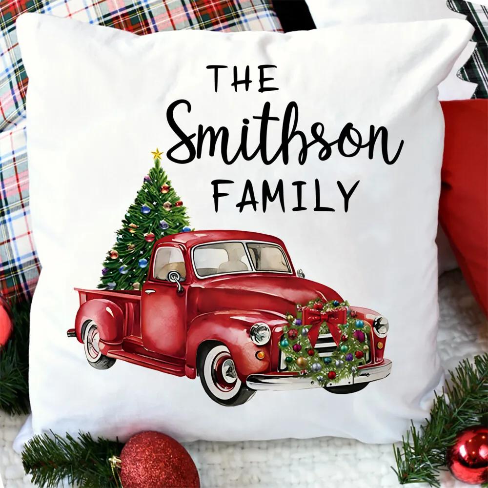 Personalised Christmas Cushion Family Christmas Cushion Family Gingerbread Xmas Decoration Room Presents Xmas Decoration Gift